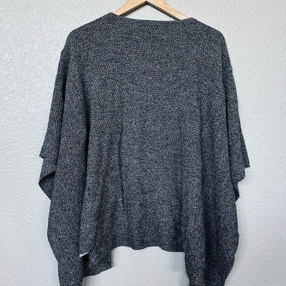 Ann Taylor LOFT Gray Poncho Shawl Sweater - Picture 2 of 5
